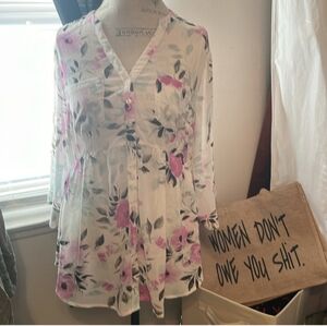 Women’s torrid sheer blouse preloved